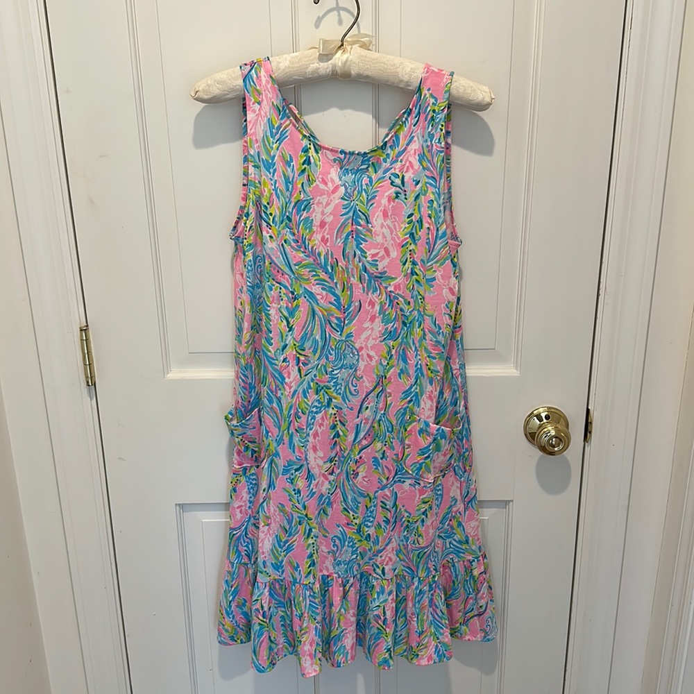 Lilly Pulitzer Kristen flounce dress “multi unicorn of the sea”